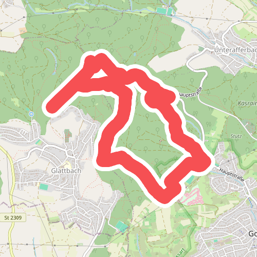 Roter Hase, Rundwanderweg Glattbach (Waldspielplatz)