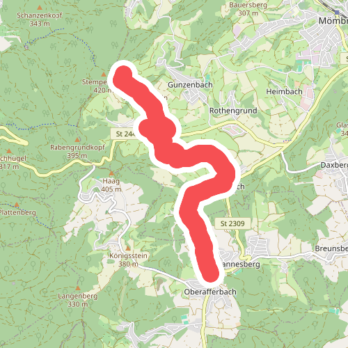 Gebietswanderweg Rotes Dreieck: Hohl => Johannesberg