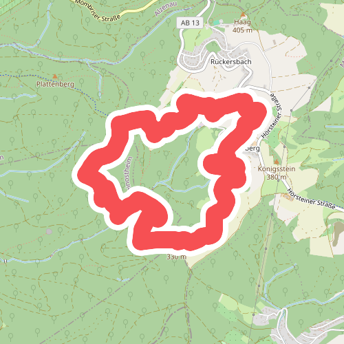 Rote Schnepfe, Rundwanderweg Rückersbach
