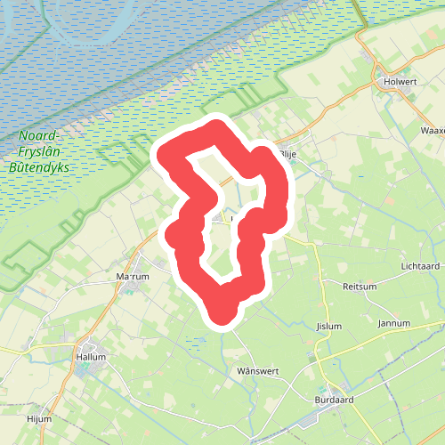 Dagwandeling Rond de Terpen · Nederlands Kustpad 3 etappe 22