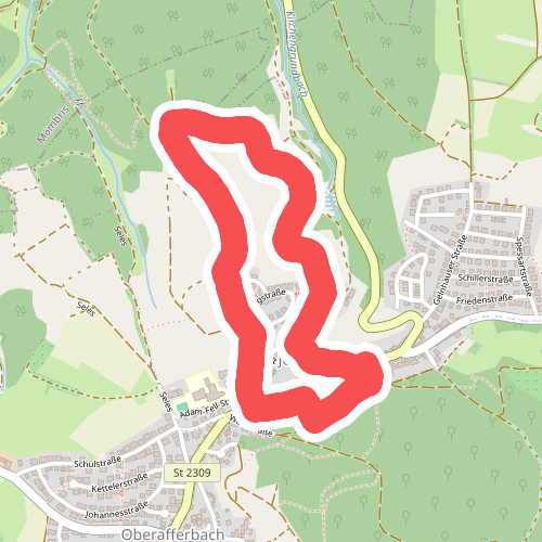 Blauer Pilz, Rundwanderweg Johannesberg