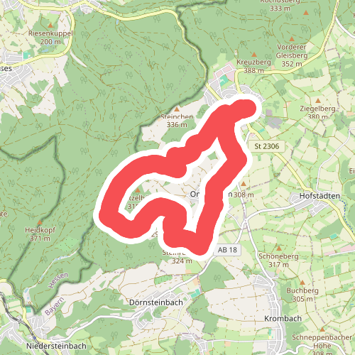 Schwarzer Fuchs, Rundwanderweg Geiselbach