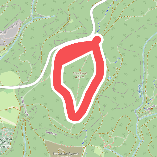 Blaues Eichenblatt, Rundwanderweg Sailauf