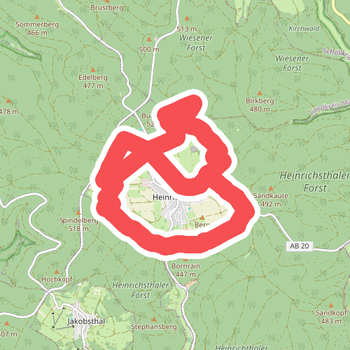 Schwarzer Fuchs, Rundwanderweg Heinrichsthal