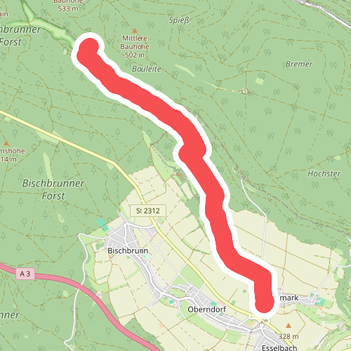 Gebietswanderweg Roter Doppelbalken: Esselbach - Sylvan