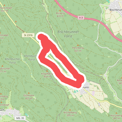 Blauer Pilz Rundwanderweg Schollbrunn