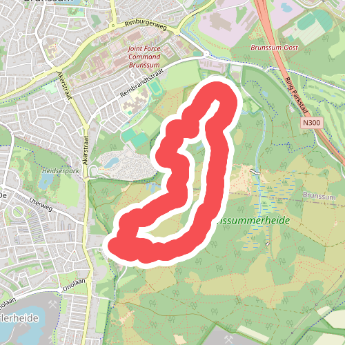 Wandelroute Brunssummerheide (Lichtblauw)