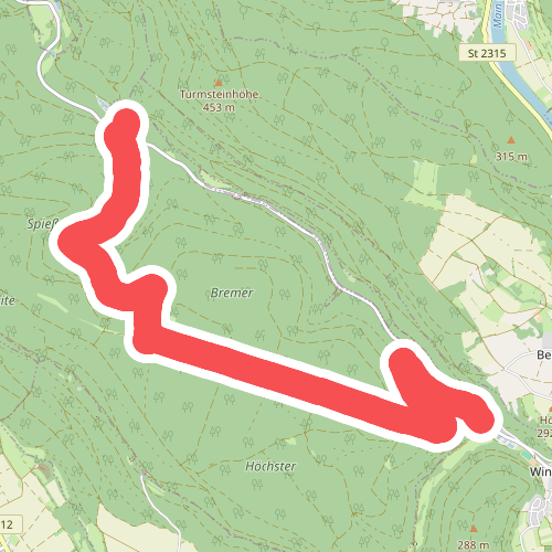 Gebietswanderweg Rotes Dreieck, Lindenfurter Hof - Windheim Zeltplatz