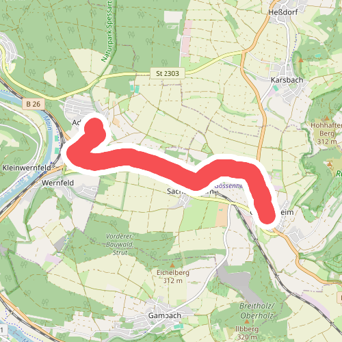 Gössenheim, blaues Ac auf Gelb