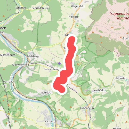 Gössenheim, blaues Db auf Gelb