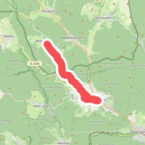 Gebietswanderweg Rotes X: Frammersbach - Mosborn