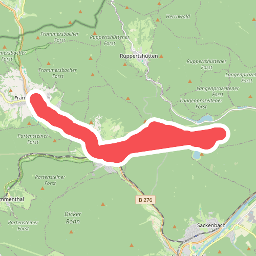 Gebietswanderweg Rotes X, Frammersbach - Partenstein - Langenprozelten Kraftwerk