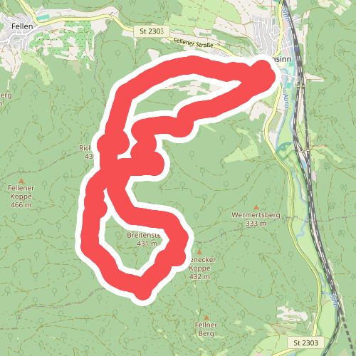 Schwarzer Fuchs, Rundwanderweg Burgsinn