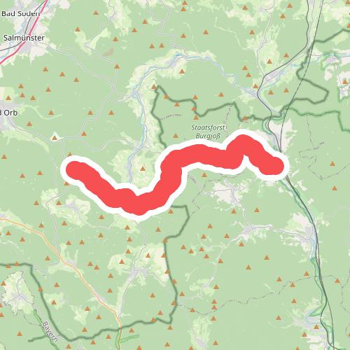 Gebietswanderweg Rotes X, Mittelsinn - Wegscheid