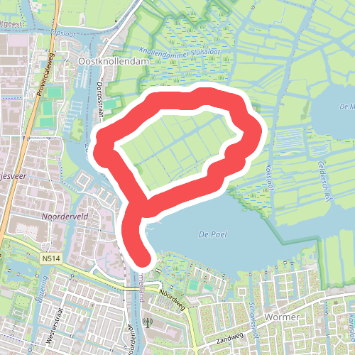 Wandelroute Schaalsmeerpolder in het  Wormer-en Jisperveld