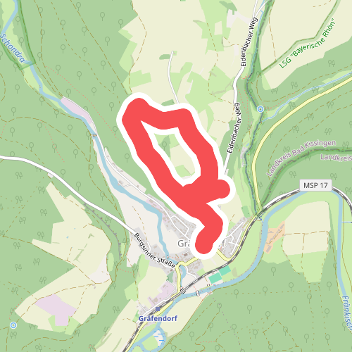 Blauer Pilz, Rundwanderweg Gräfendorf