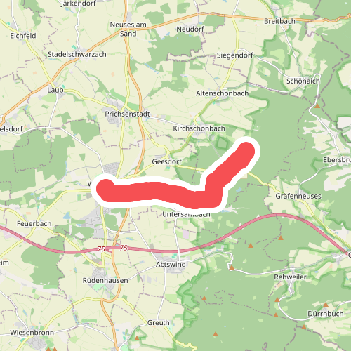 Wanderweg Rotes Dreieck