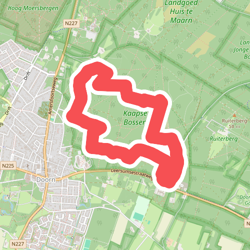Wandelroute Kaapse Bossen op de Utrechtse Heuvelrug, Doorn