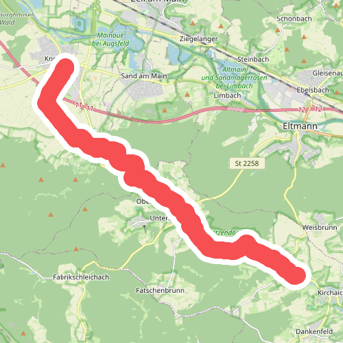 Wanderweg Blaue Raute von Knetzgau nach Trossenfurt