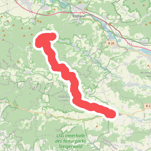 Wanderweg Burgebrach - Unterschleichach "Roter Tropfen"