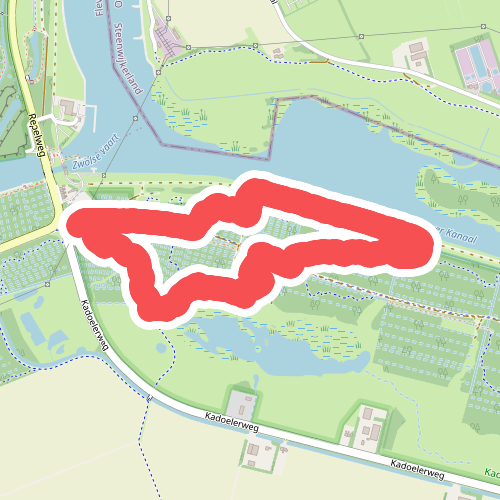Kadoelerbosroute, tussen Kraggenburg en Vollenhove