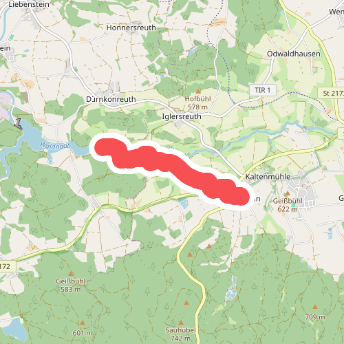 blau auf weiß Segelboot (Hohenthan-Liebensteinspeicher)