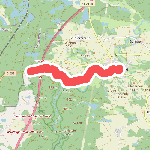Wanderroute Tannenlohe - Falkenberg
