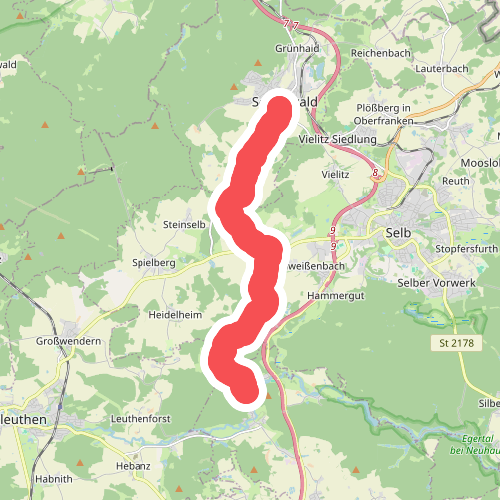 Wanderroute Schönwald-Schwarzenhammer