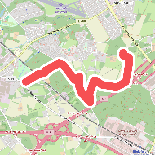 Bielefelder Lämmerweg: Rundtour 3 (B68 - Bahnhof Windelsbleiche)