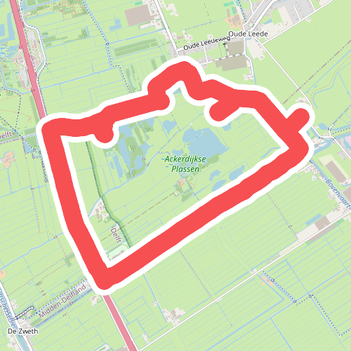 Hardlooproute rond de Ackerdijkse Plassen, vlakbij Rotterdam