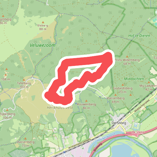 Wandelroute Posbank Carolinahoeve Veluwezoom