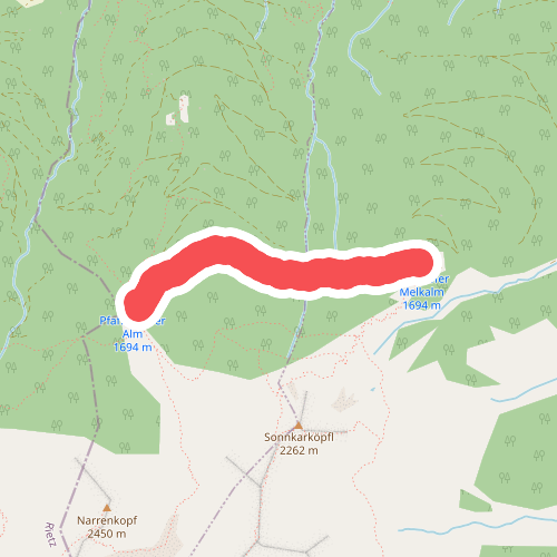 Fußweg Pfaffenhofer Alm zu Oberhofer Melkalm