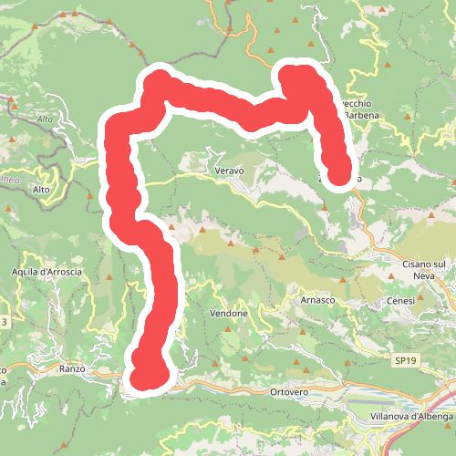 Terre Alte (Ponterotto - Nasino - Monte Alpe - Erti - Zuccarello)