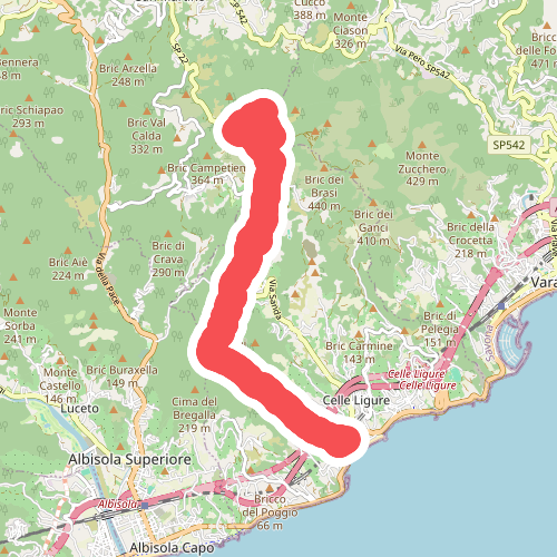 Celle Ligure - Sanda - Bric delle Forche