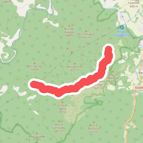 Allacc. Anello Deiva (Rocche Turchine) - Passo della Rama - Allacc. Anello Deiva (Sorite del Groppe)