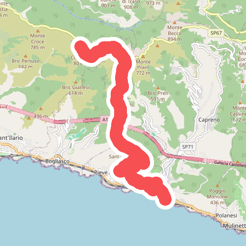 Sori - Pieve Ligure - Monte S. Croce - Cian da Cola - Monte Cordona