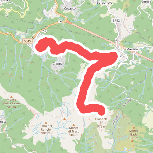 Traso - Sant'Alberto - Monte Croce dei Fo