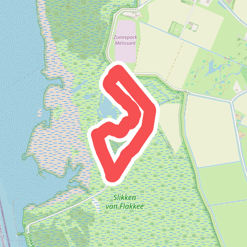 Wandelroute Slikken van Flakkee blauw