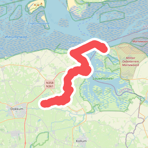Oostrum - Lauwersoog - Ziltepad etappe 9