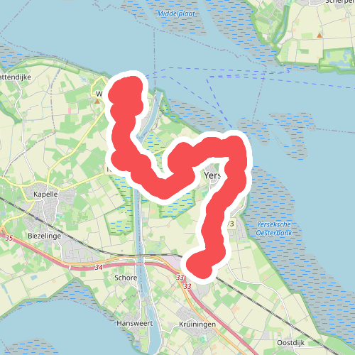 Station Kruiningen-Yerseke - Wemeldinge · Oosterscheldepad etappe 15