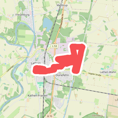 Wanderweg Lathen Krankenhaus-Wald