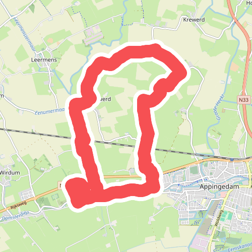 Oosterwijtwerd, dwars door het boerenland