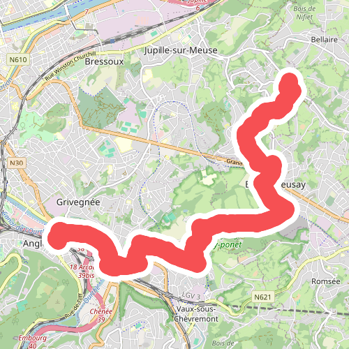 GR 412 Liaison GR 573 et gare d'Angleur