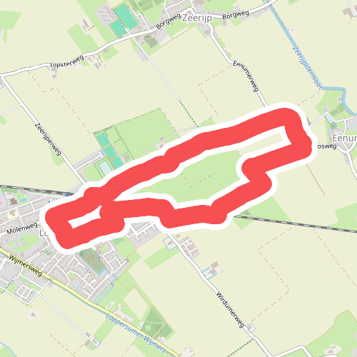 Wandel via hub: de paden op de lanen in tussen Loppersum een Eenum
