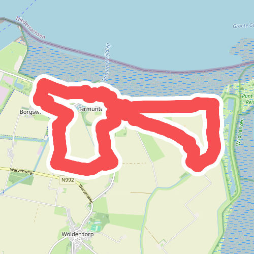 Wandelroute van Termunterzijl naar Punt van Reide