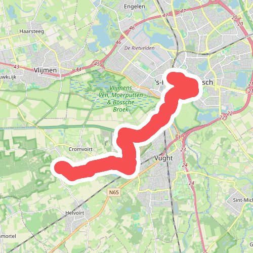 Distelberg - 's Hertochenbosch station · Pelgrimspad etappe 12