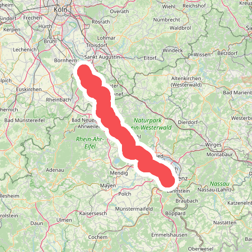 Rheinhöhenweg Bonn - Koblenz (lrh. - Eifel)