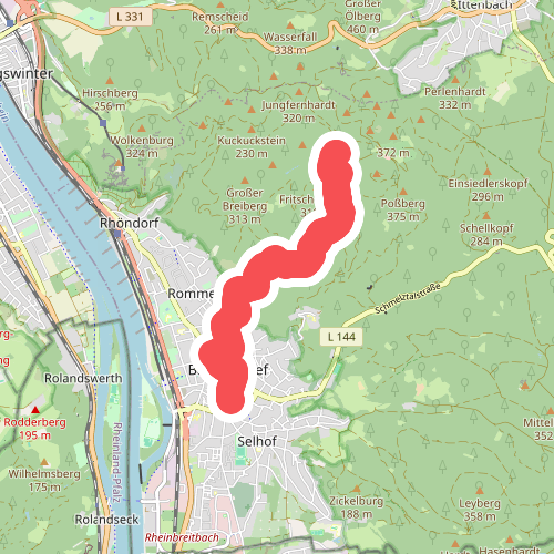 Rheinsteig-Zuweg Bad Honnef (Nord)