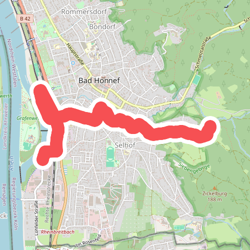 Rheinsteig-Zuweg Bad Honnef (Süd)
