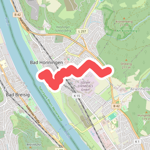 Rheinsteig-Zuweg Bad Hönningen (Süd)